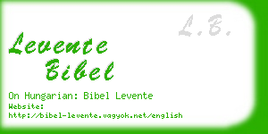 levente bibel business card